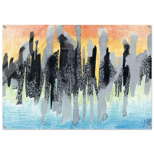 Flames - 1961 - Johannes Itten Acrylic Print - 70x100 cm / 28x40″ inches
