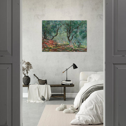 Olive Tree Wood in the Moreno Garden - claude monet Brushed Aluminum Print - 70x100 cm / 28x40 inches | claude monet Aluminum Print | claude monet Prints