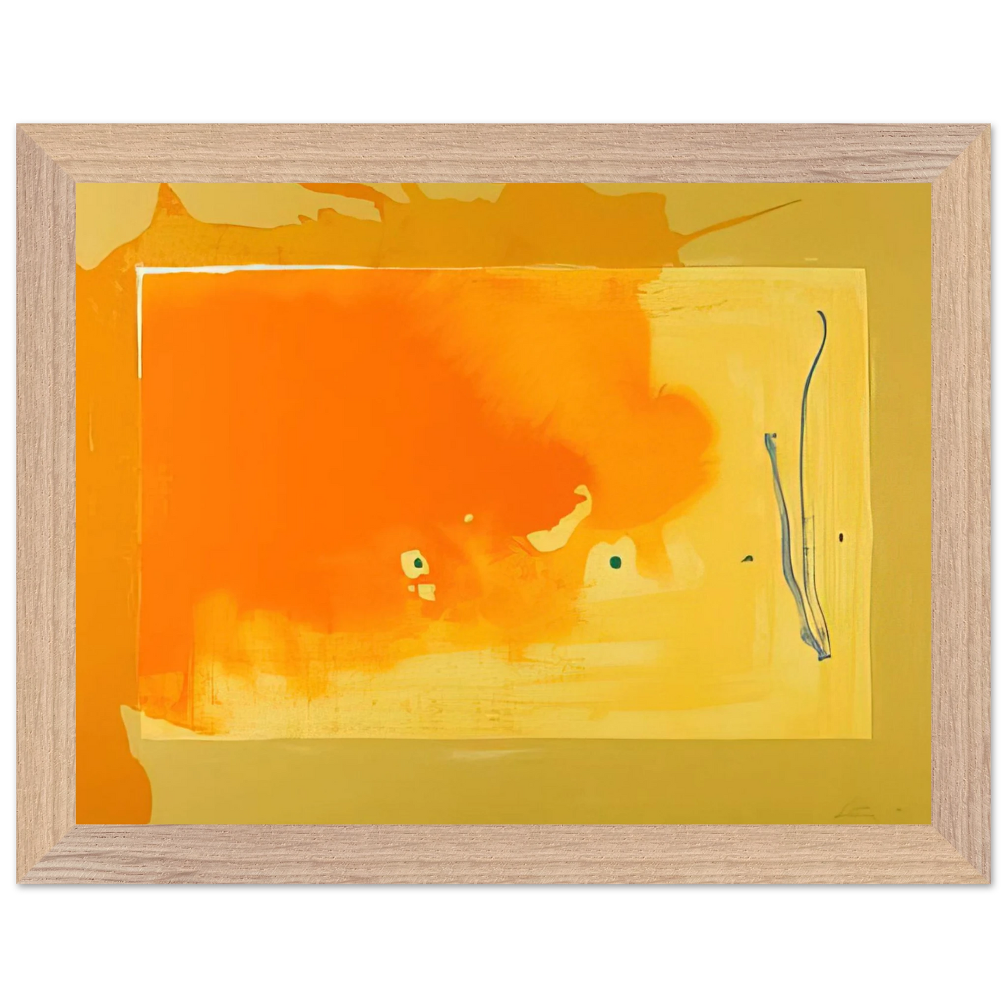 Helen Frankenthaler - Bilbao - 1998 Wall art - 21x29.7 cm / 8x12" - Premium Wooden Framed Poster With Fine Art Paper-canvas - White frame