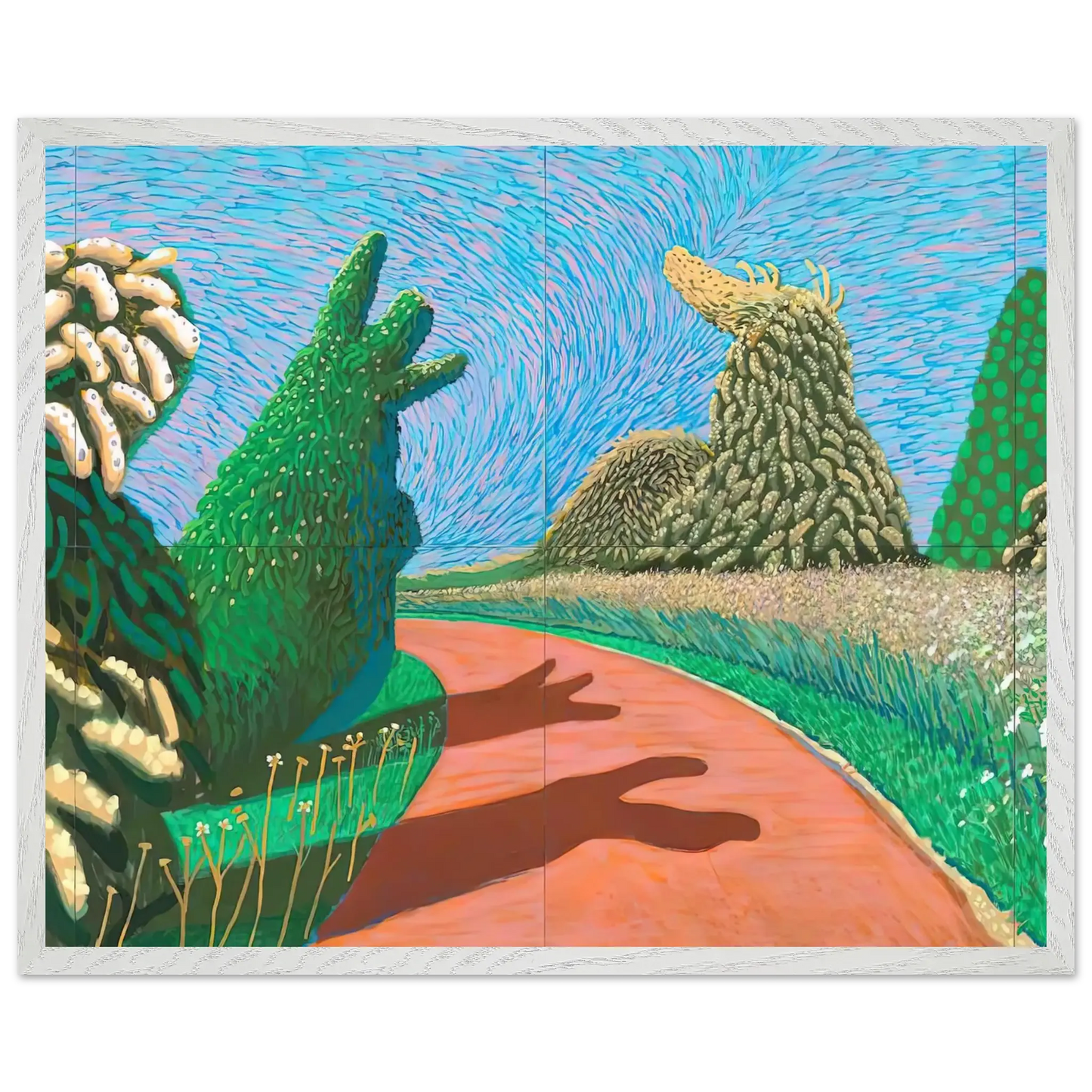 David Hockney - David Hockney Wall art - 70x70 cm / 28x28 Inches - Premium Wooden Framed Poster With Fine Art Paper - Black frame
