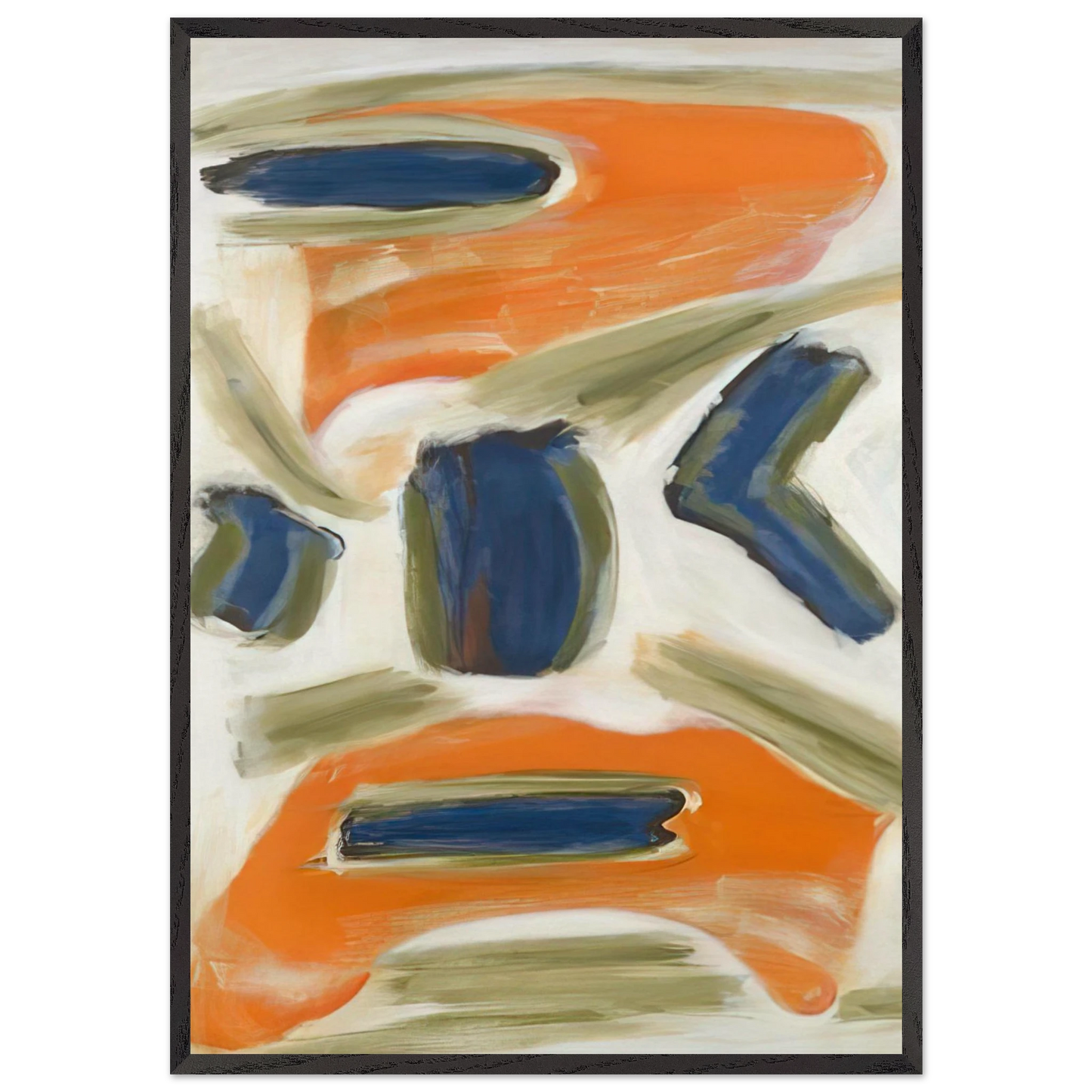 Untitled - Abstract Expressionism N3 - Betty Parsons 70x100 cm / 28x40 inches Framed Art Print – Black Wooden Frame