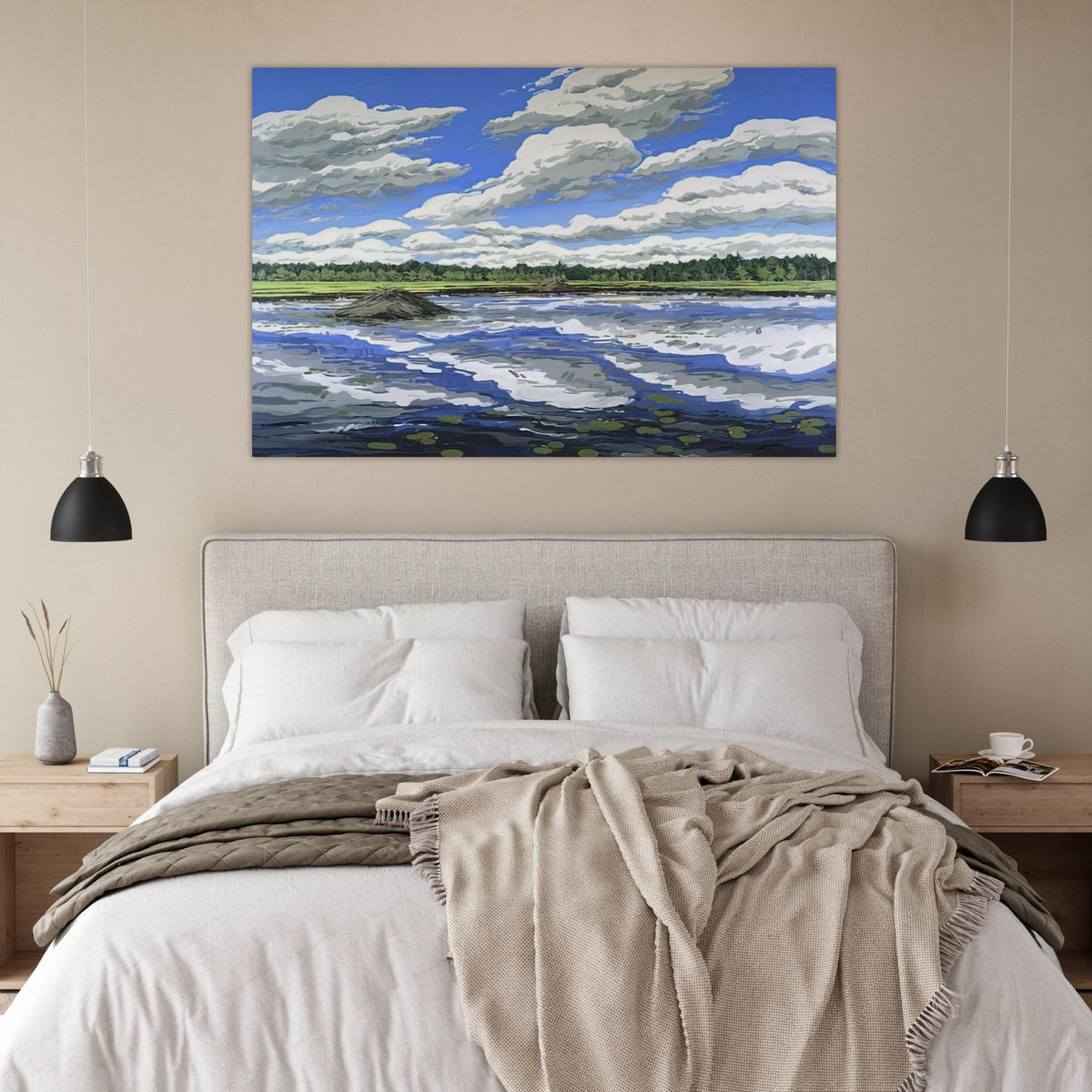Big Flowage - 1979 - Neil Welliver Art Prints - 100x150 cm / 40x60″ inches | Neil Welliver Poster | Neil Welliver Prints