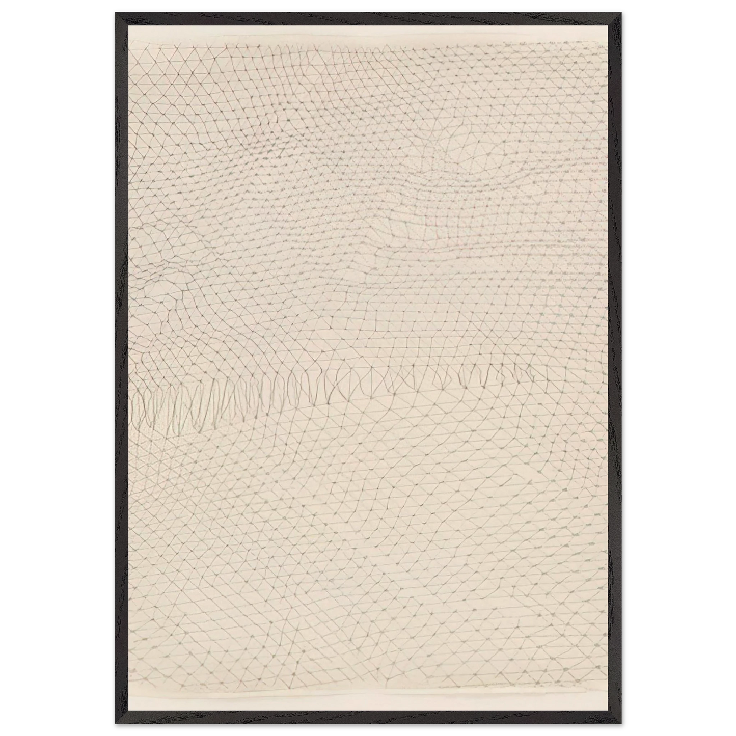Untitled - 1970 N6 - Gego 70x100 cm / 28x40 inches Framed Art Print – Black Wooden Frame
