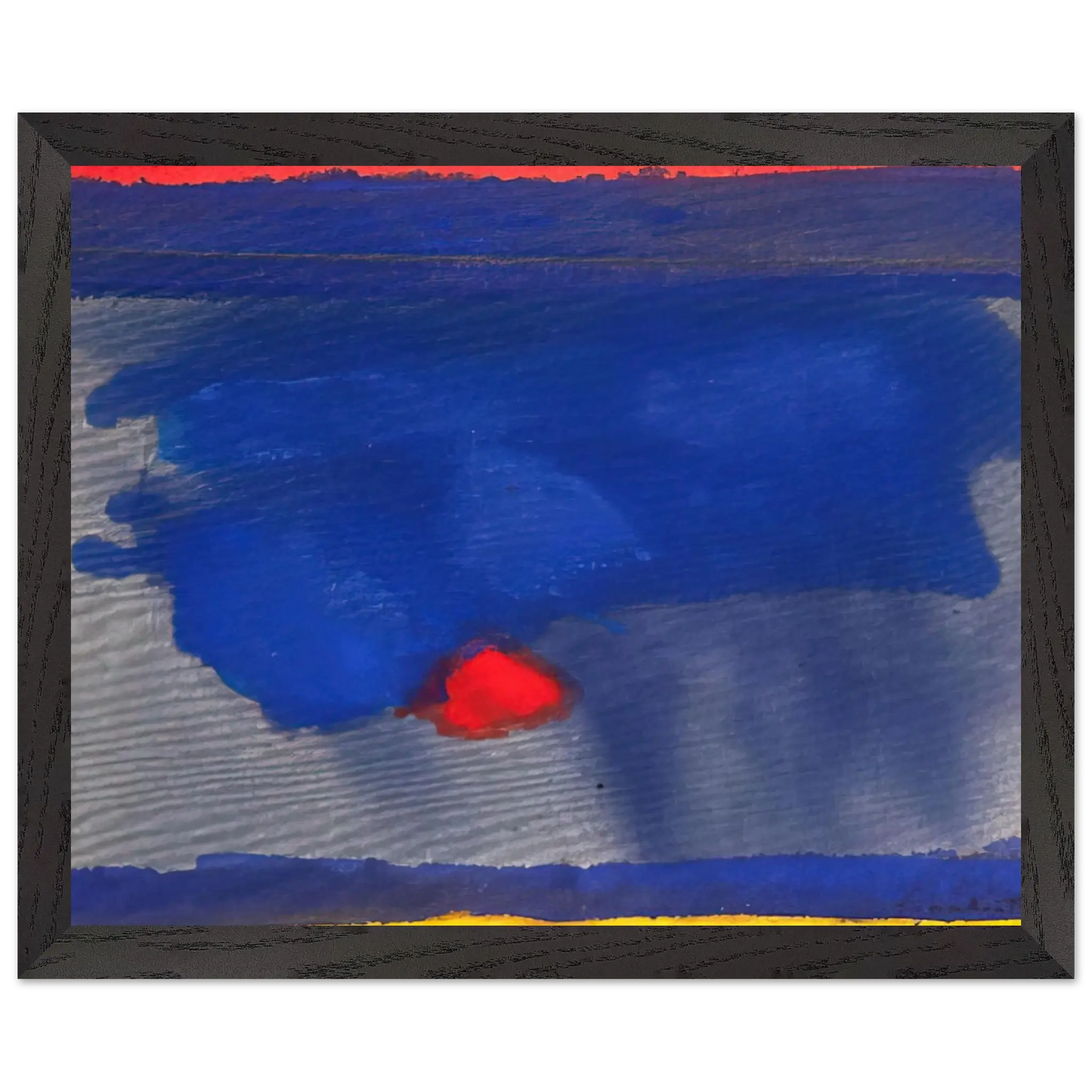 Helen Frankenthaler - Provincetown - 1964 Wall art - A2 (42 x 59.4  cm) - Premium Wooden Framed Poster With Fine Art Paper - Wood frame