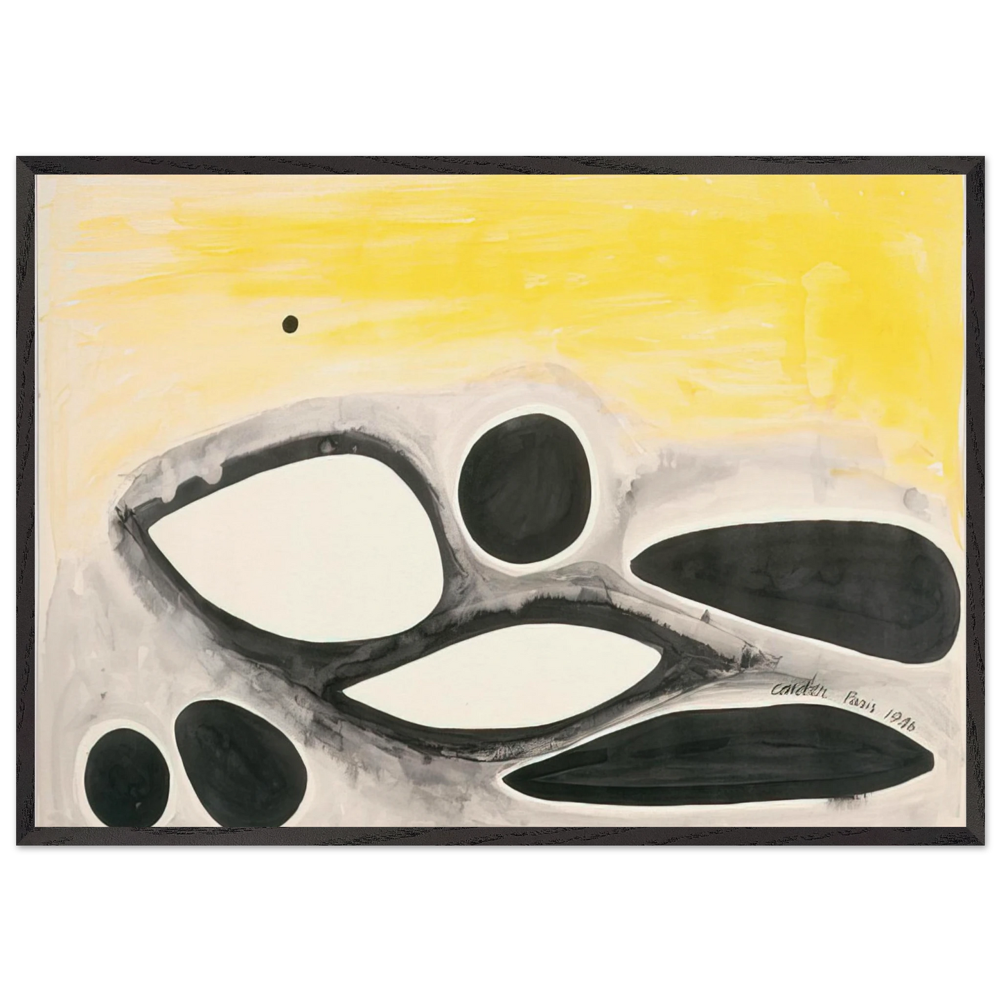 UNTITLED 1946 0 - Alexander Calder 70x100 cm / 28x40 inches Framed Art Print – Black Wooden Frame