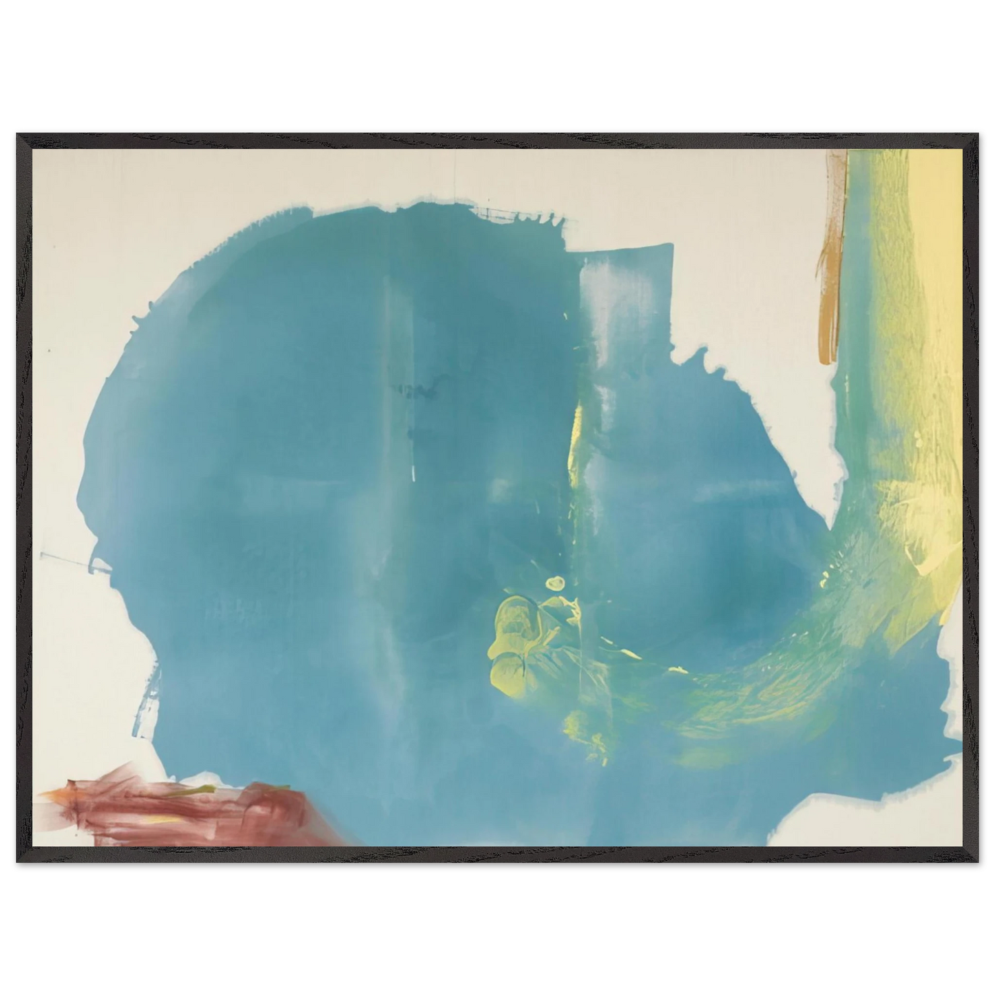 Helen Frankenthaler - Where Necessary - 1977 Wall art - 70x100 cm / 28x40 inches - Premium Wooden Framed Poster With Fine Art Paper-canvas - White frame