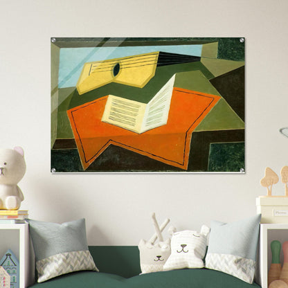 GUITAR AND MUSIC PAPER 1927 - Juan Gris Acrylic Print - 70x100 cm / 28x40″ inches