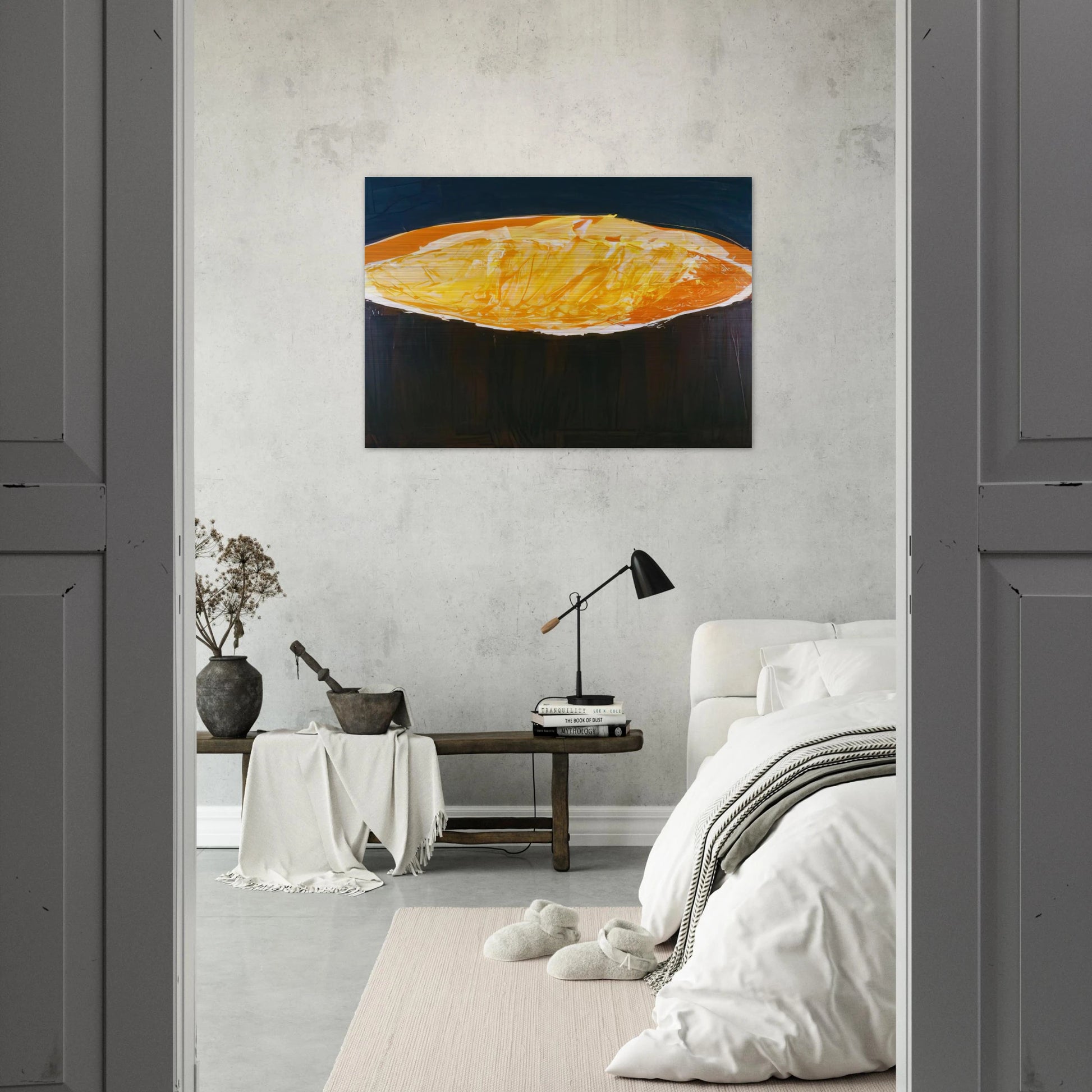 Volcano, The Heat - 1983 - Ronnie Landfield Brushed Aluminum Print - 70x100 cm / 28x40 inches | Ronnie Landfield Aluminum Print | Ronnie Landfield Prints