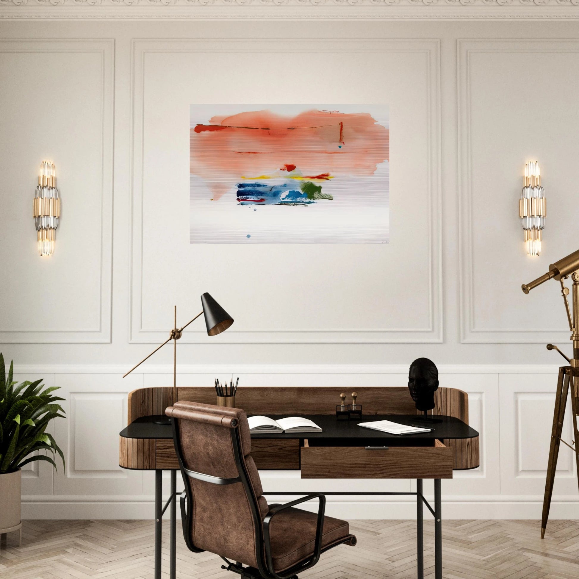 Santa Fe II - 1986 - Helen Frankenthaler Brushed Aluminum Print - 70x100 cm / 28x40 inches | Helen Frankenthaler Aluminum Print | Helen Frankenthaler Prints