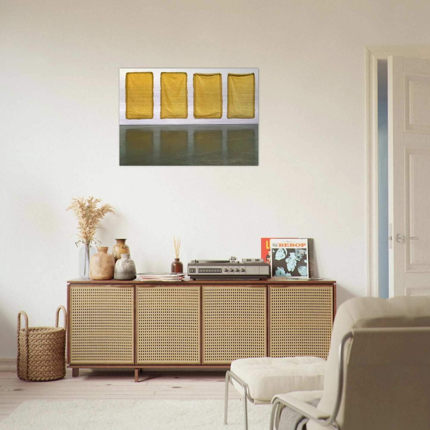 AUGHT 1968 - Eva Hesse Brushed Aluminum Print - 70x100 cm / 28x40 inches | Eva Hesse Aluminum Print | Eva Hesse Prints