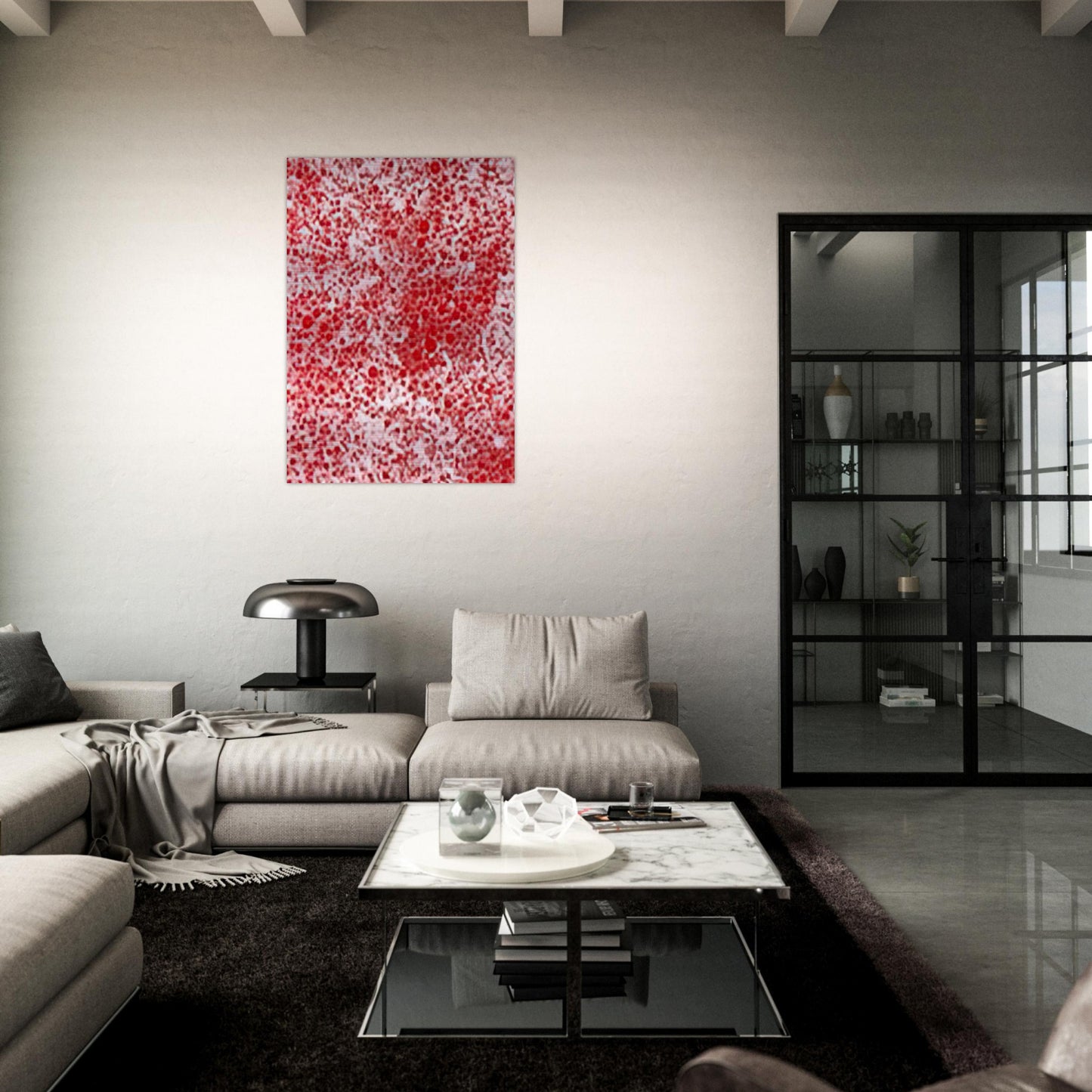 BEYOND THE END OF THE CENTURY 1987 - Yayoi Kusama Brushed Aluminum Print - 70x100 cm / 28x40 inches | Yayoi Kusama Aluminum Print | Yayoi Kusama Prints
