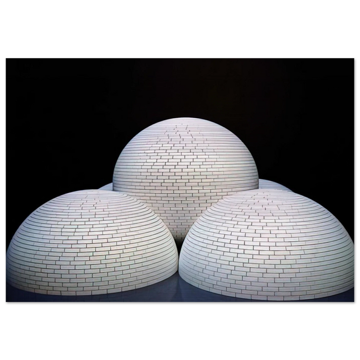 Model for Brick Structure four domes and a sphere - Sol LeWitt Brushed Aluminum Print - 70x100 cm / 28x40 inches | Sol LeWitt Aluminum Print | Sol LeWitt Prints
