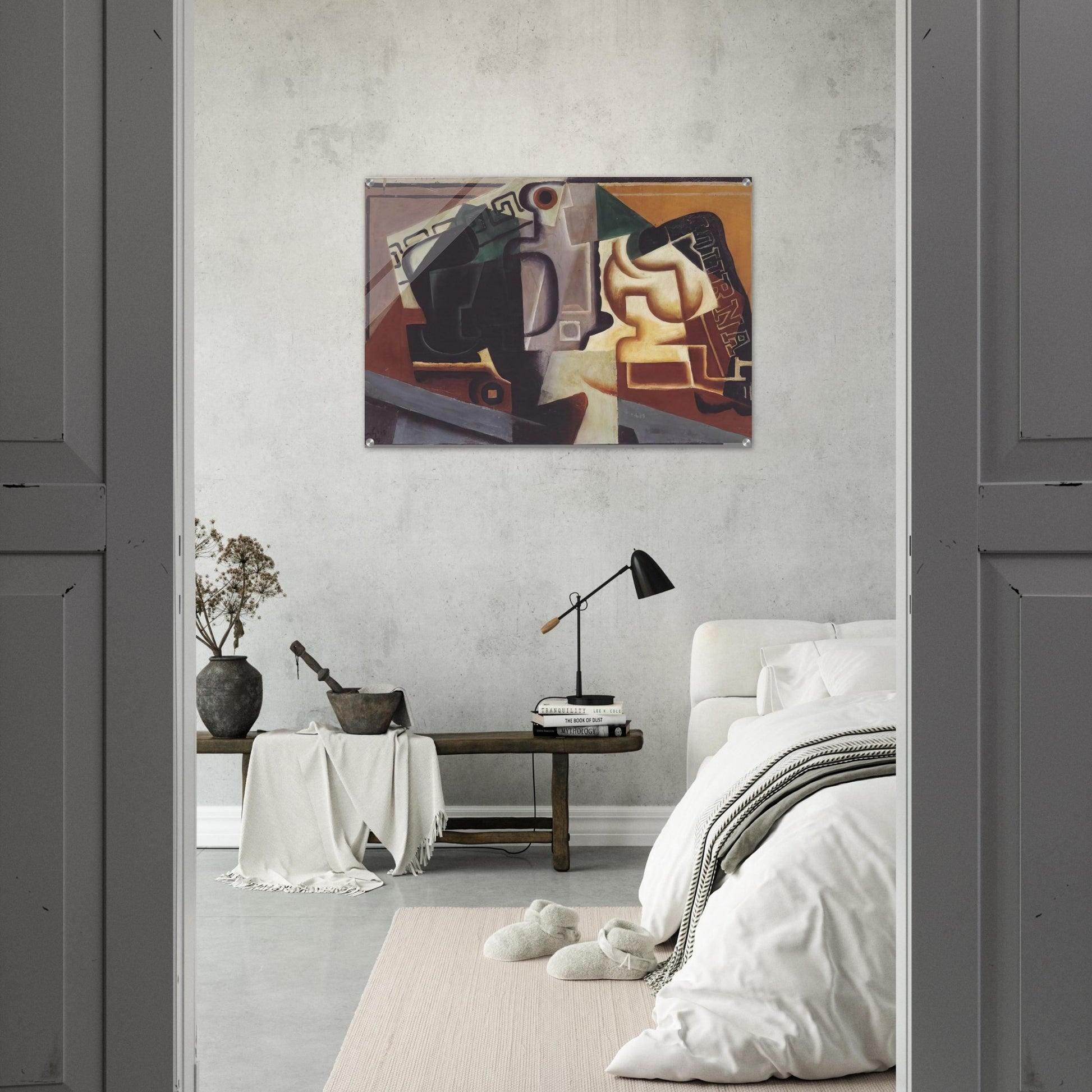 GLASS AND CARAFE 1917 - Juan Gris Acrylic Print - 70x100 cm / 28x40″ inches