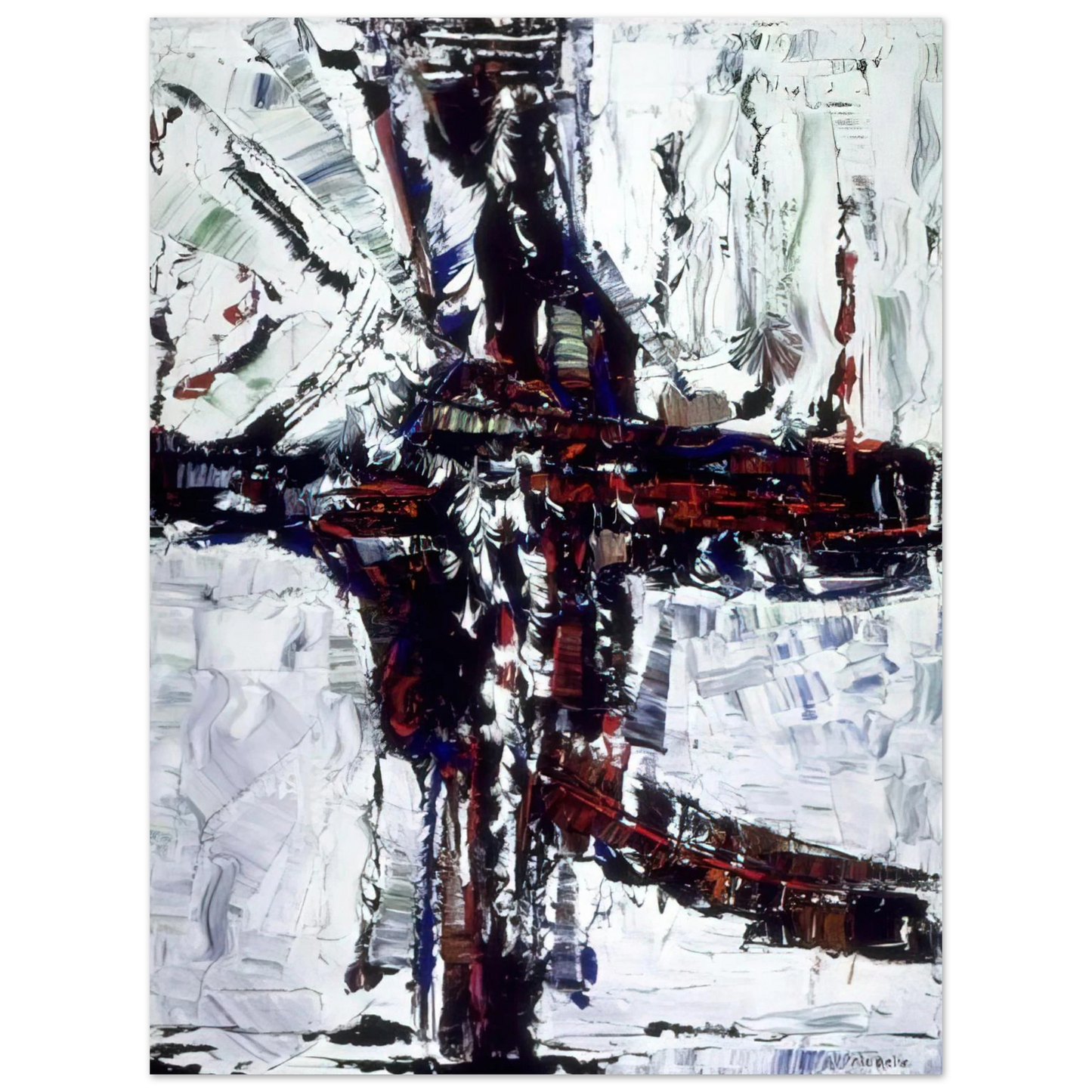 Jean-Paul Riopelle - Chemin d hiver  75x100 cm / 30x40inches Fine Art Poster