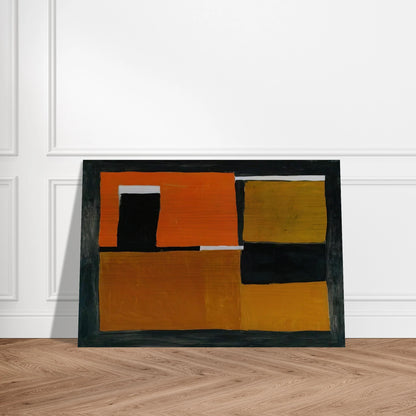 Orange, Black and White Composition - 1953 - William Scott Brushed Aluminum Print - 70x100 cm / 28x40 inches | William Scott Aluminum Print | William Scott Prints