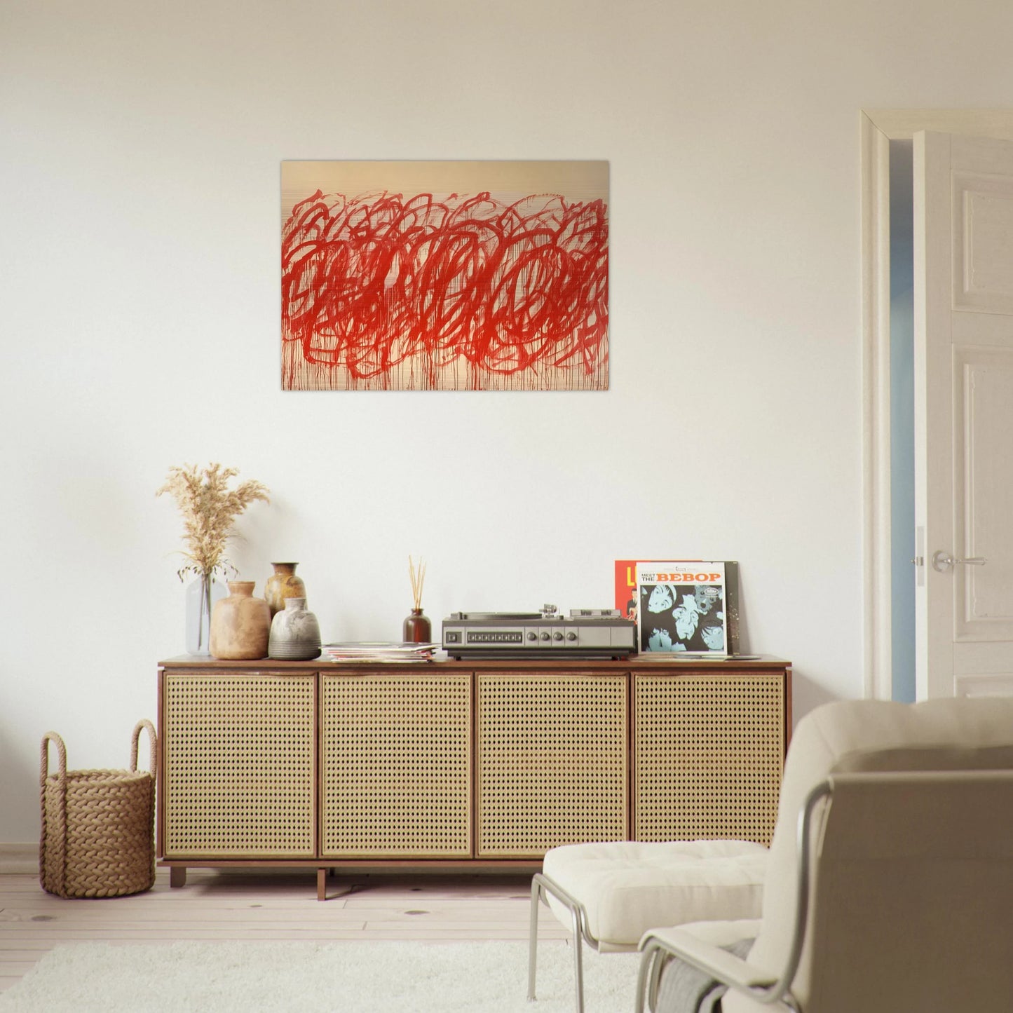 Untitled  Bacchus  - Cy Twombly Brushed Aluminum Print - 70x100 cm / 28x40 inches | Cy Twombly Aluminum Print | Cy Twombly Prints