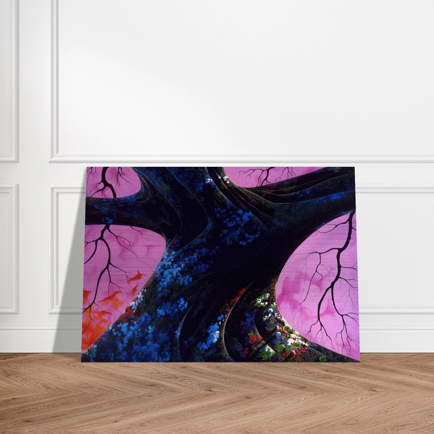 Giant Oak - Eyvind Earle Brushed Aluminum Print - 70x100 cm / 28x40 inches | Eyvind Earle Aluminum Print | Eyvind Earle Prints