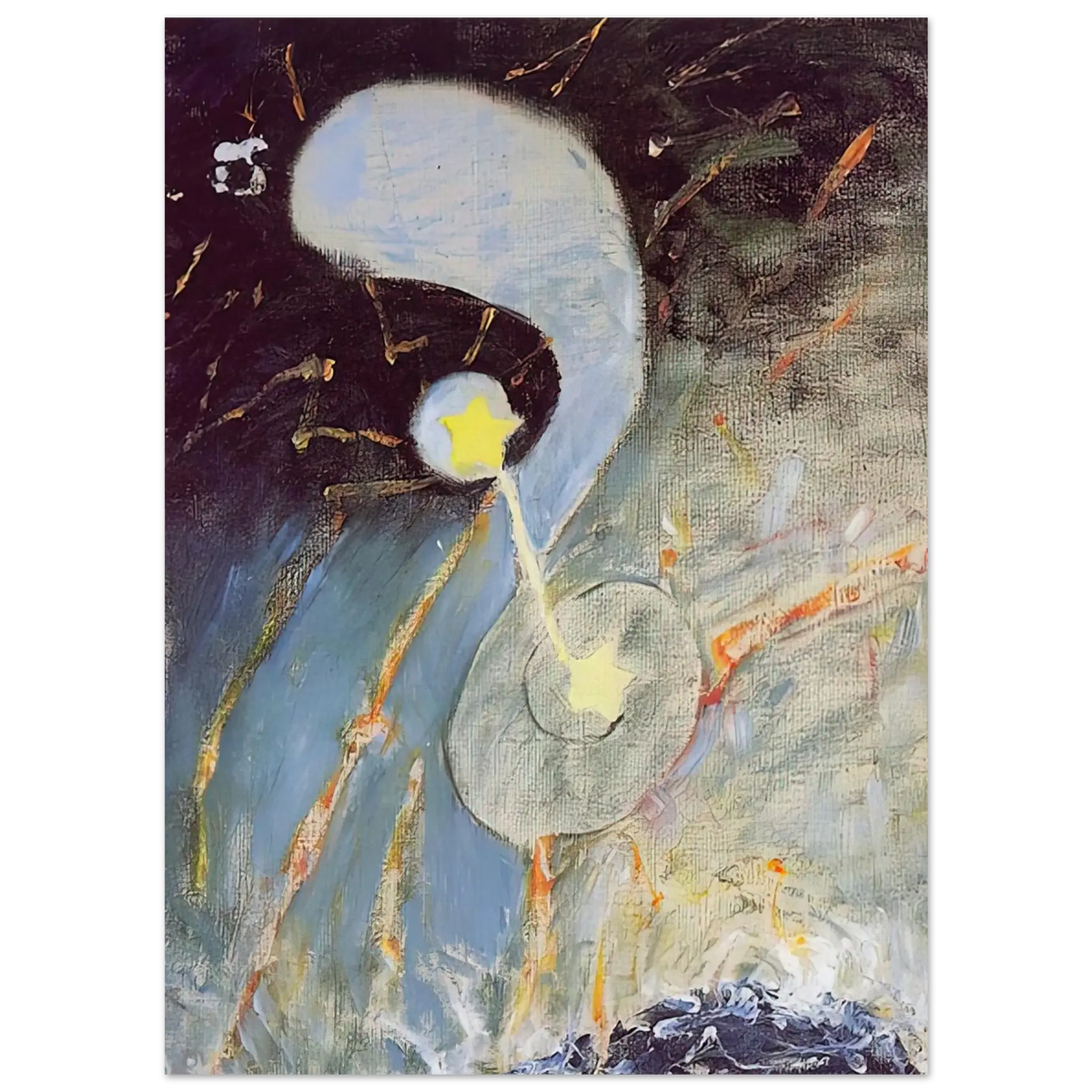 Hilma af Klint - CHAOS NR 2 1906 Wall art - 60x80 cm / 24x32 Inches - Premium Wooden Framed Poster With Fine Art Paper - Wood frame