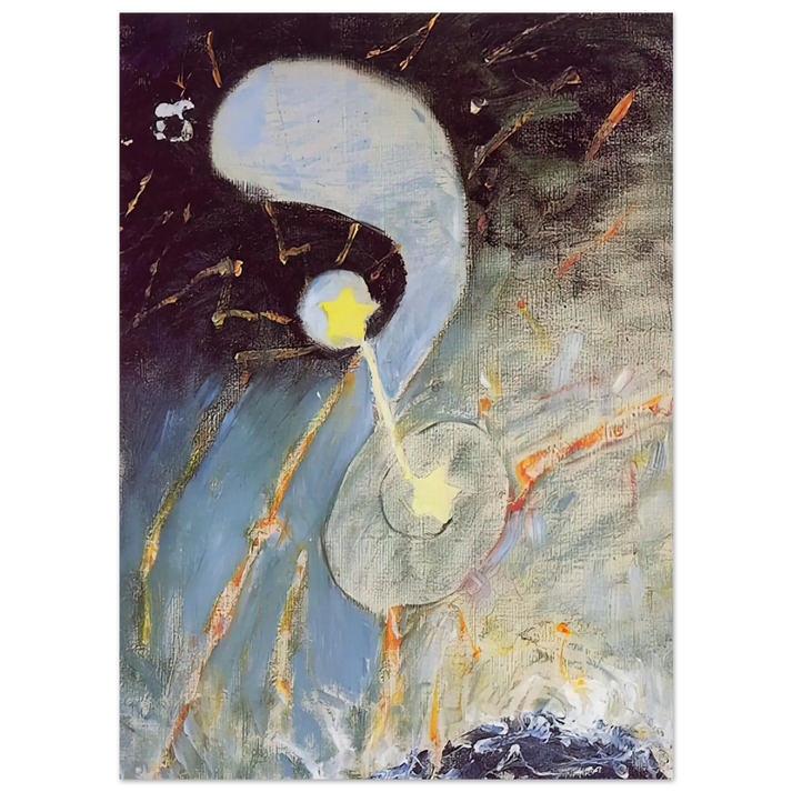 Hilma af Klint - CHAOS NR 2 1906 Wall art - 60x80 cm / 24x32 Inches - Premium Wooden Framed Poster With Fine Art Paper - Wood frame