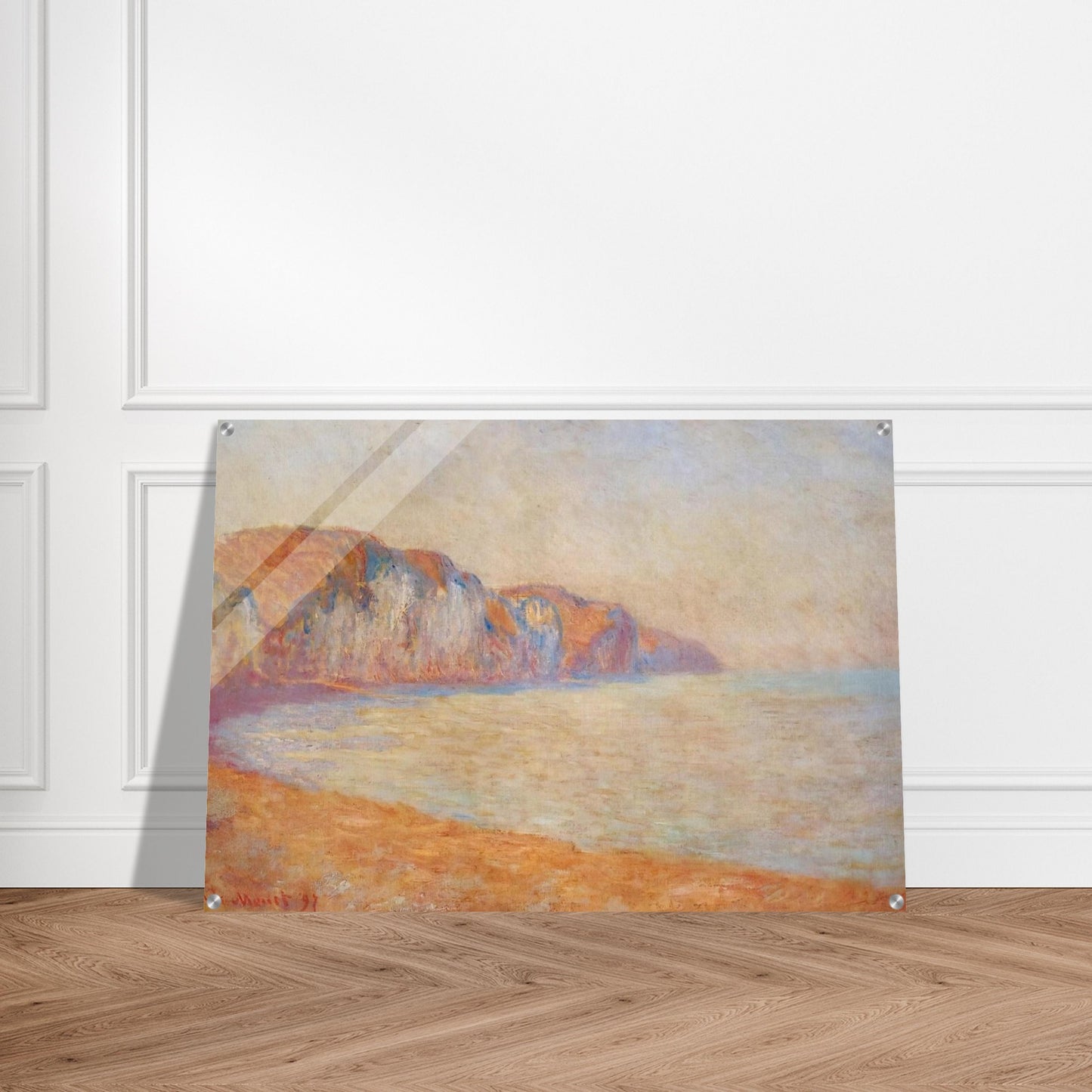 Cliff at Pourville in the Morning - claude monet Acrylic Print - 70x100 cm / 28x40″ inches