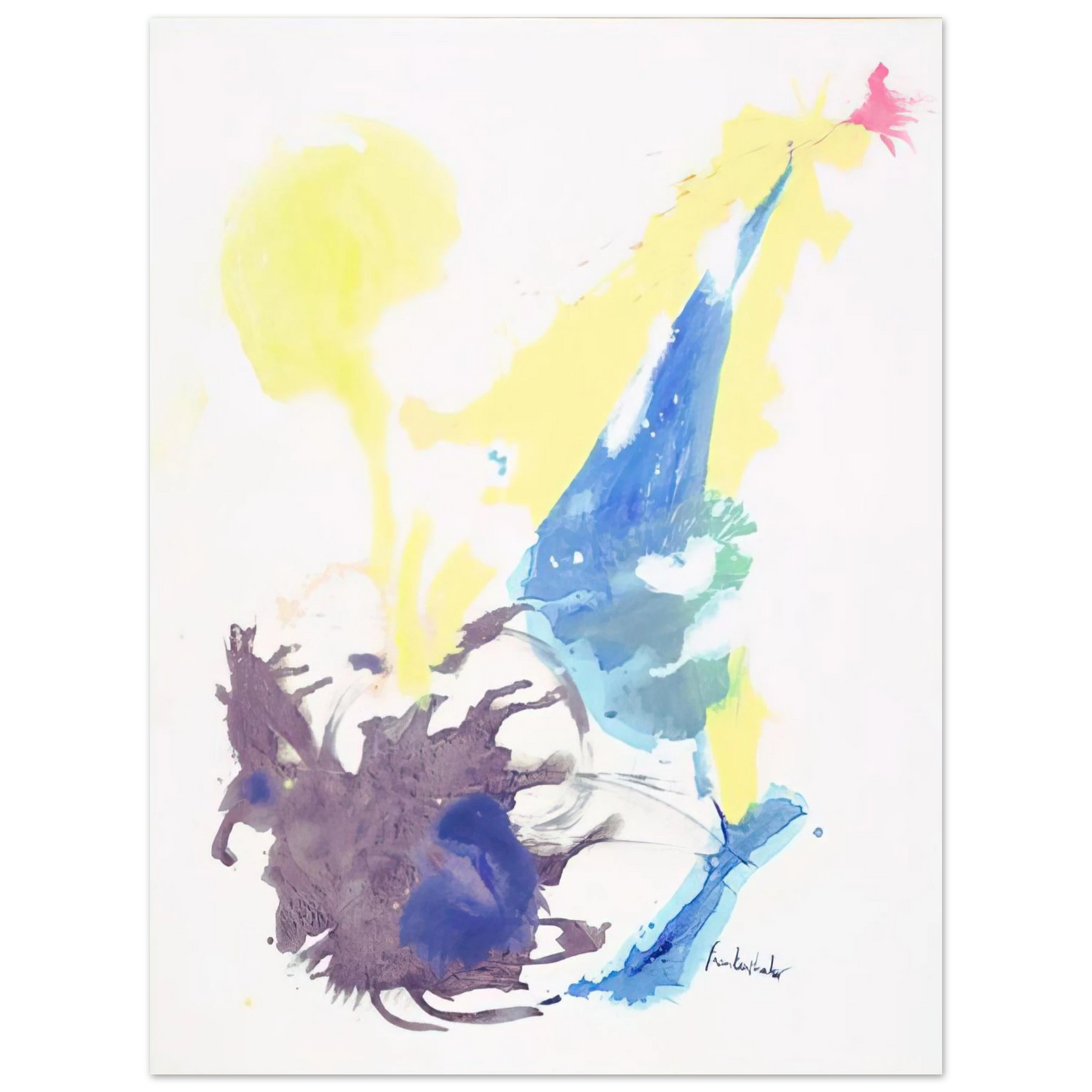 Helen Frankenthaler - Moving Day - 1961 Wall art - 28x43  cm / XL (11x17 inches) - Fine Art Poster-canvas - -