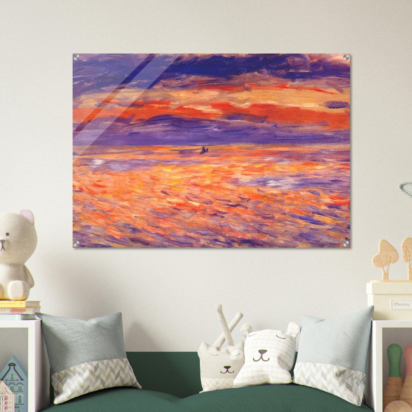 Sunset at sea - Pierre-Auguste Renoir Acrylic Print - 70x100 cm / 28x40″ inches