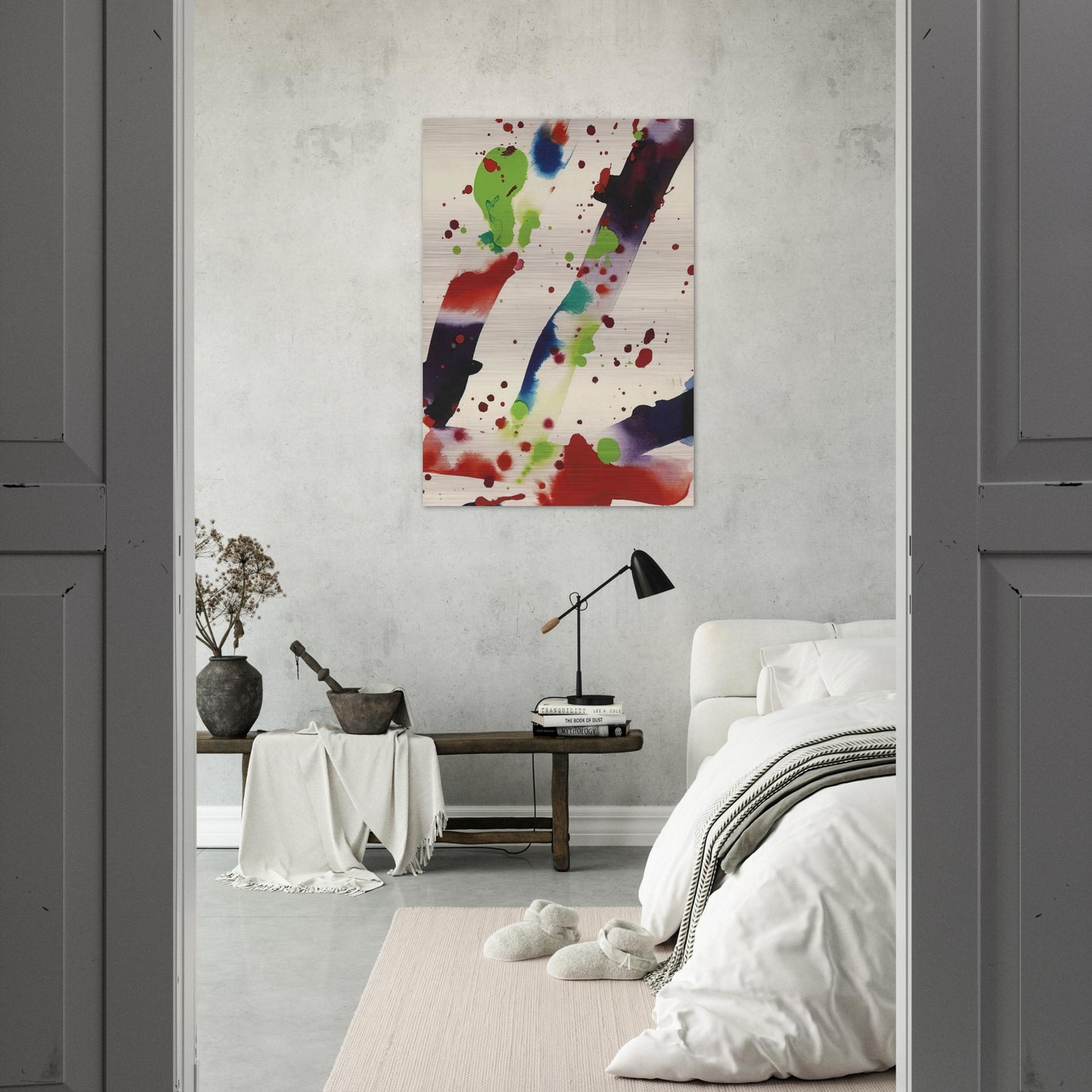 Hello - Sam Francis Brushed Aluminum Print - 70x100 cm / 28x40 inches | Sam Francis Aluminum Print | Sam Francis Prints