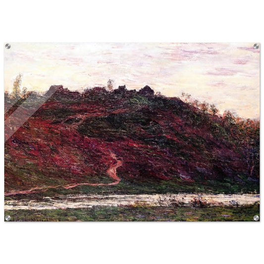 The Village of La Coche-Blond, Evening - claude monet Acrylic Print - 70x100 cm / 28x40″ inches