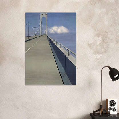 Whitestone Bridge - 1940 - Ralston Crawford Brushed Aluminum Print - 70x100 cm / 28x40 inches | Ralston Crawford Aluminum Print | Ralston Crawford Prints