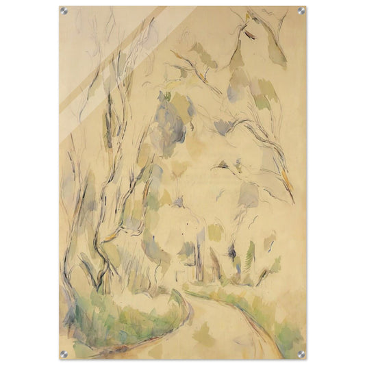 Well by the Winding Road in the Park of Chateau Noir - Paul Cézanne Acrylic Print - 70x100 cm / 28x40″ inches