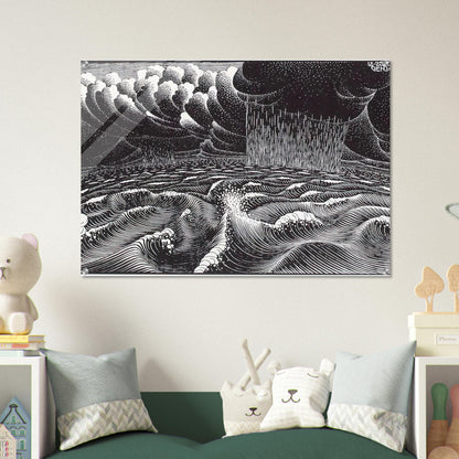 THE 2ND DAY OF THE CREATION - MC Escher Acrylic Print - 70x100 cm / 28x40″ inches | Maurits Cornelis Escher Prints