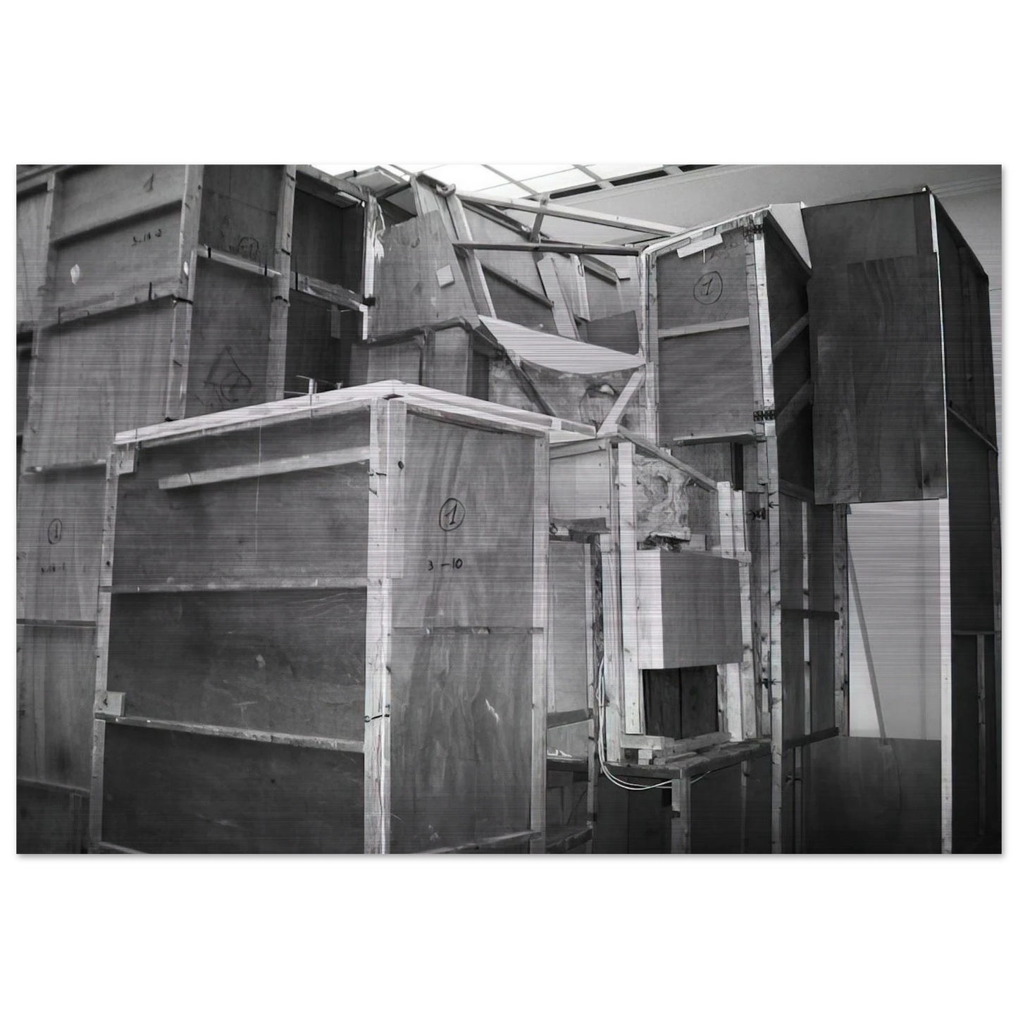 MERZBAU SEEN FROM THE OUTSIDE 1933 - Kurt Schwitters Brushed Aluminum Print - 70x100 cm / 28x40 inches | Kurt Schwitters Aluminum Print | Kurt Schwitters Prints
