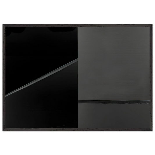 Peinture 222 x 314 cm 24 fevrier 2008 - 2008 - Pierre Soulages 70x100 cm / 28x40 inches Framed Art Print – Black Wooden Frame
