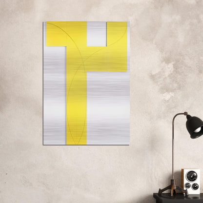 COLUMN STRUCTURE IX 2006 - Robert Mangold Brushed Aluminum Print - 70x100 cm / 28x40 inches | Robert Mangold Aluminum Print | Robert Mangold Prints