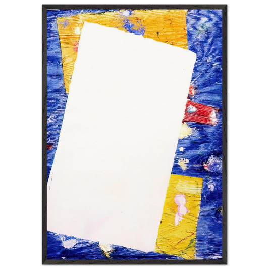 SFM83-458 - Sam Francis 70x100 cm / 28x40 inches Framed Art Print – Black Wooden Frame