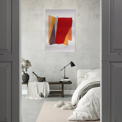 Red Line I - 1979 - Larry Zox Brushed Aluminum Print - 70x100 cm / 28x40 inches | Larry Zox Aluminum Print | Larry Zox Prints