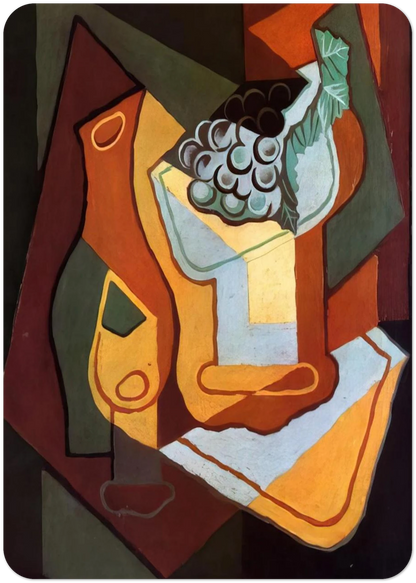 BOTTLE WINE GLASS AND FRUIT BOWL By Juan Gris Pack of 10 Post Cards | Juan Gris Post Cards | A6 (10.5 x 14.8 cm) - 4.1 x 5.8 inches