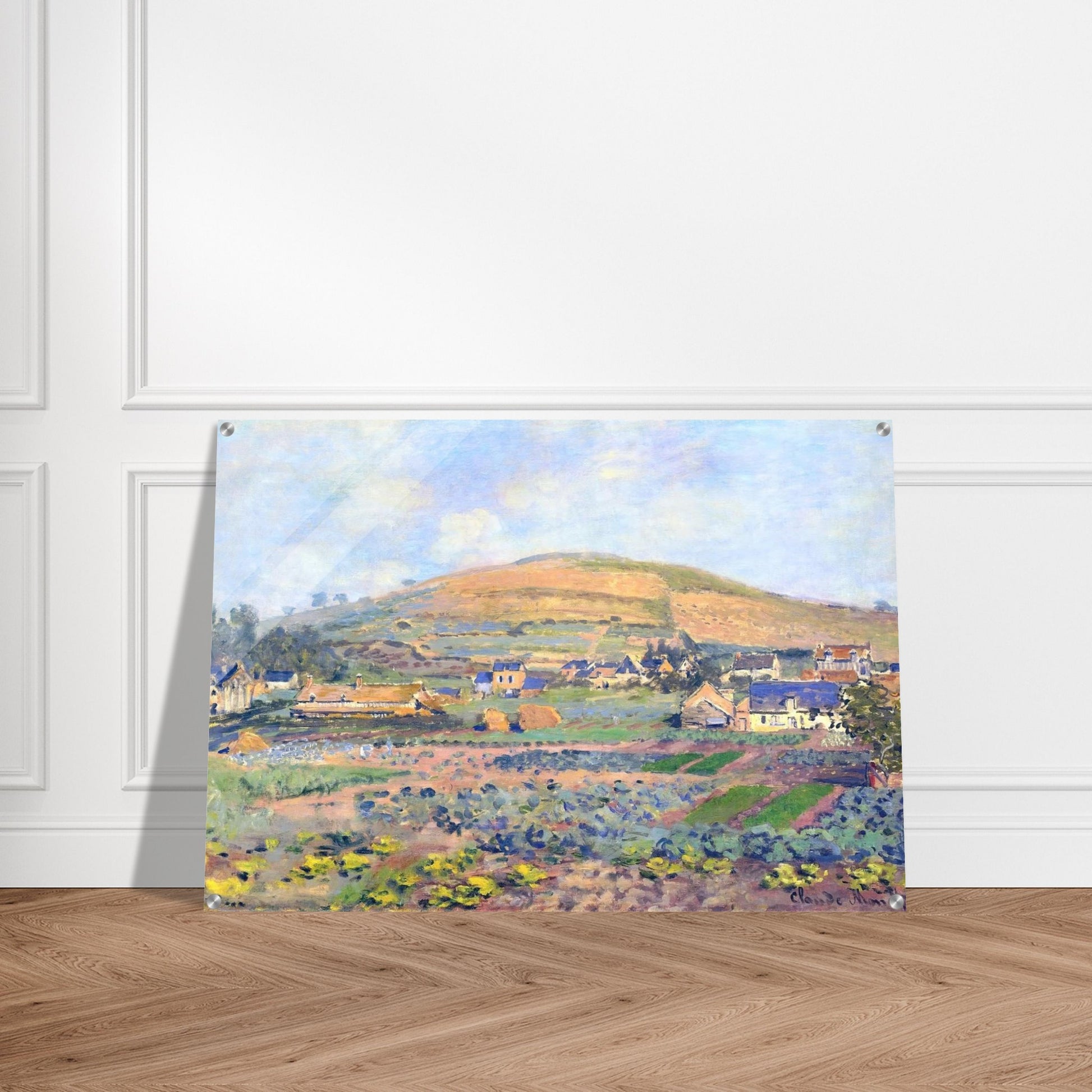 The Mount Riboudet in Rouen at Spring - claude monet Acrylic Print - 70x100 cm / 28x40″ inches