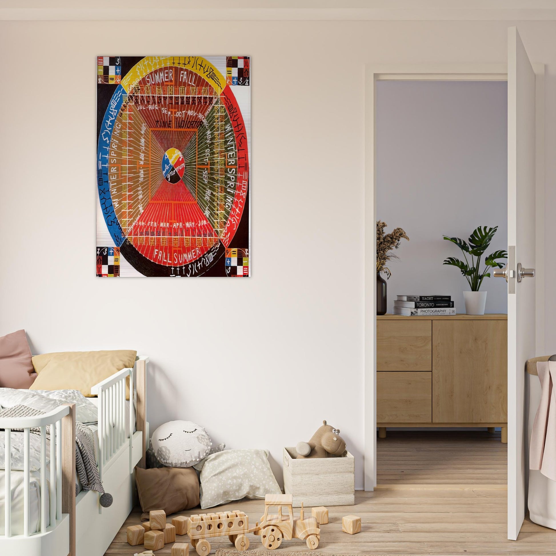 The Sun Rises Twice, Per 3, Per 4 - 1973 - Alfred Jensen Brushed Aluminum Print - 70x100 cm / 28x40 inches | Alfred Jensen Aluminum Print | Alfred Jensen Prints