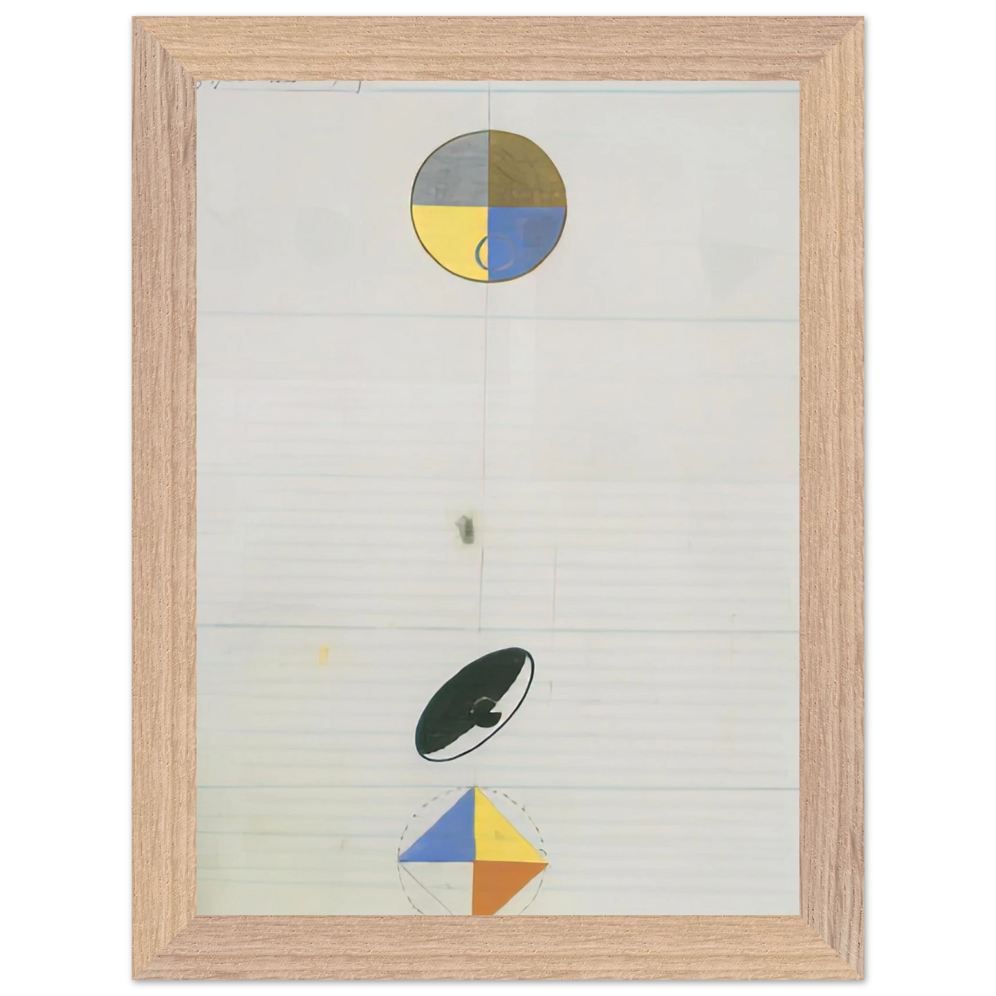 Hilma af Klint - SERIES NO VII NO 3F 1920 Wall art - 28x43  cm / XL (11x17 inches) - Premium Wooden Framed Poster With Fine Art Paper - White frame