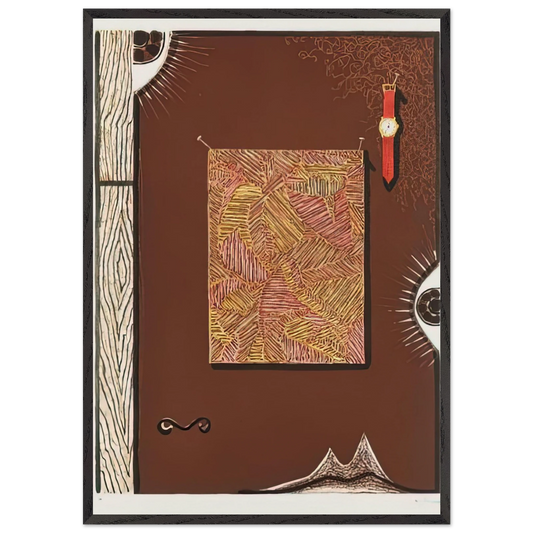 FACE WITH WATCH 1996 - Jasper Johns 70x100 cm / 28x40 inches Framed Art Print – Black Wooden Frame