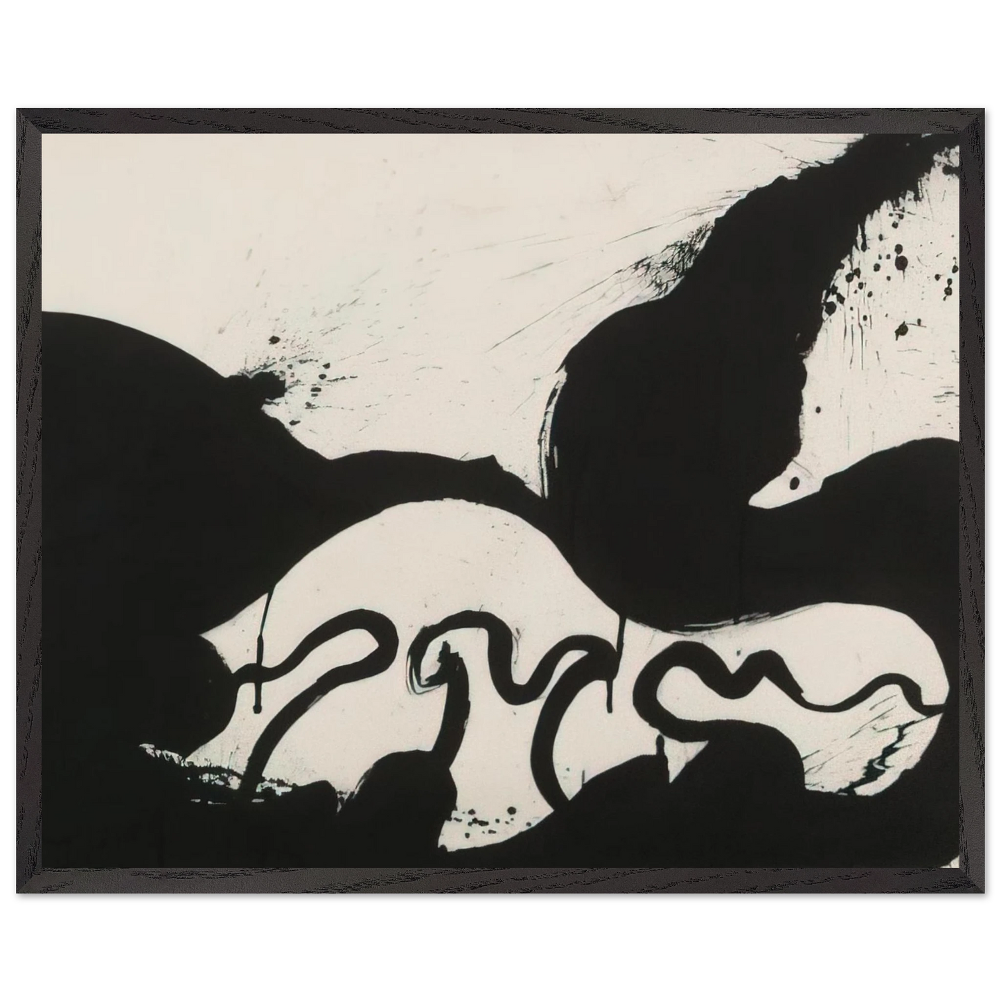 Helen Frankenthaler - Untitled - 1973 Wall art - 30x45 cm / 12x18 inches - Premium Wooden Framed Poster With Fine Art Paper-canvas - Black frame