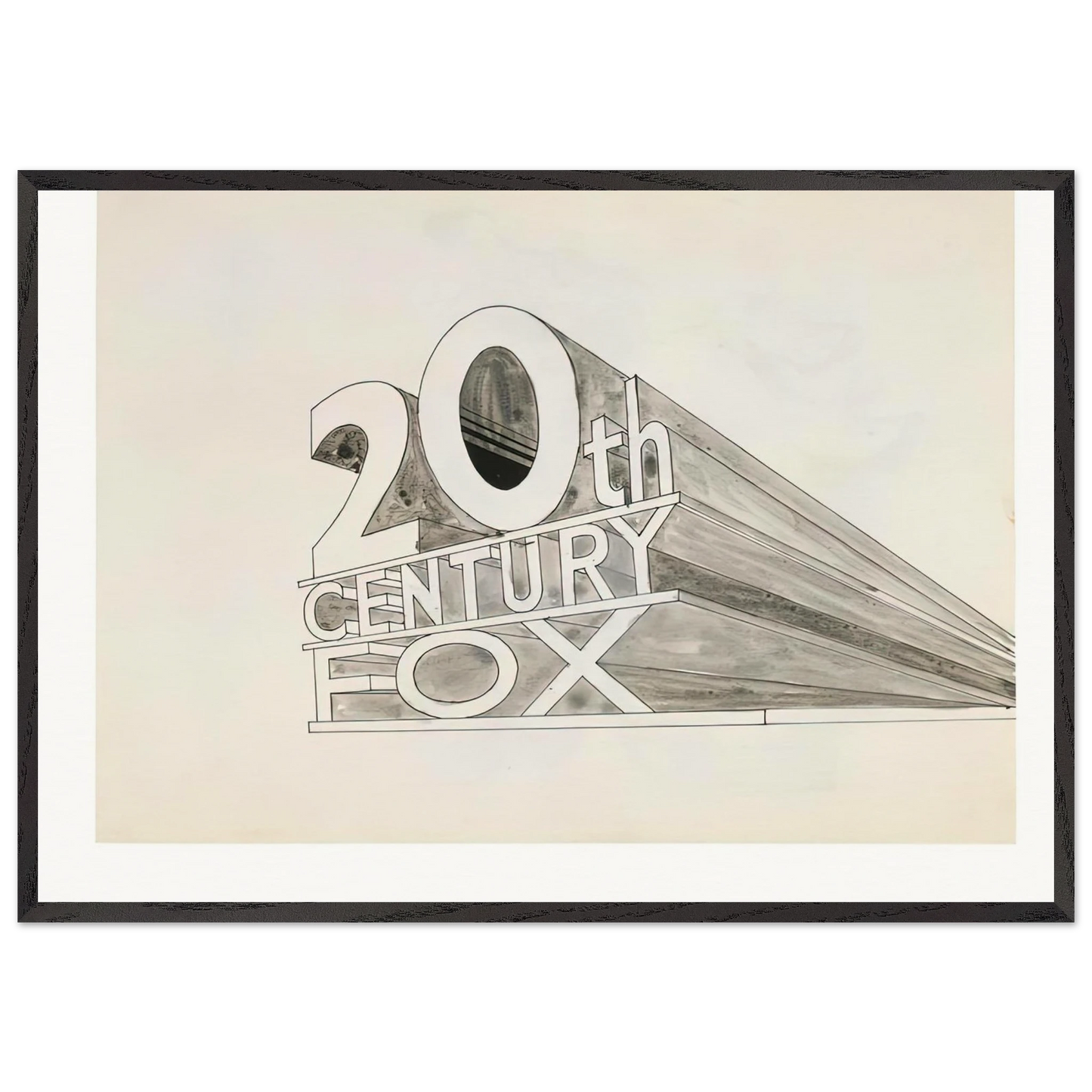 TRADEMARK STUDY 5 1962 - Edward Ruscha 70x100 cm / 28x40 inches Framed Art Print – Black Wooden Frame