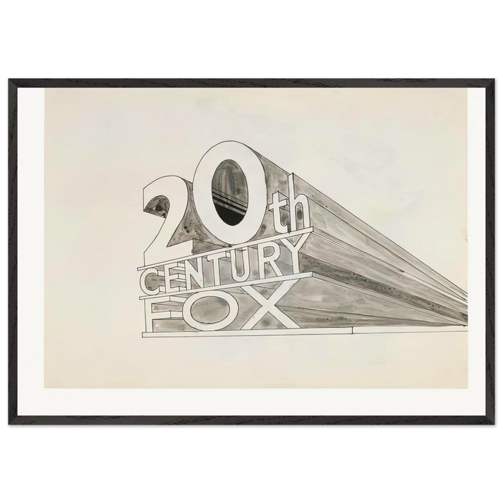 TRADEMARK STUDY 5 1962 - Edward Ruscha 70x100 cm / 28x40 inches Framed Art Print – Black Wooden Frame