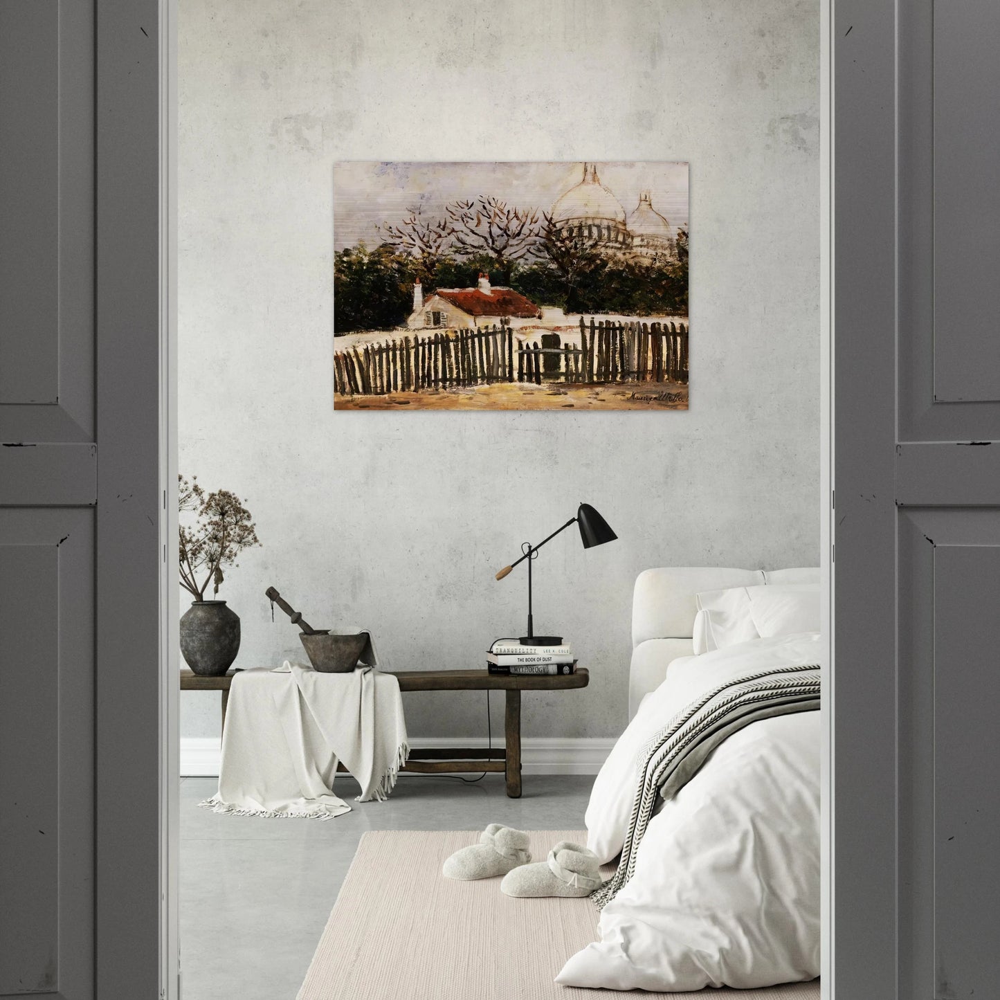 SACRE COEUR 2 - Maurice Utrillo Brushed Aluminum Print - 70x100 cm / 28x40 inches | Maurice Utrillo Aluminum Print | Maurice Utrillo Prints