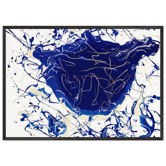 Untitled  SFP92-15 SFF1671  - Sam Francis 70x100 cm / 28x40 inches Framed Art Print – Black Wooden Frame