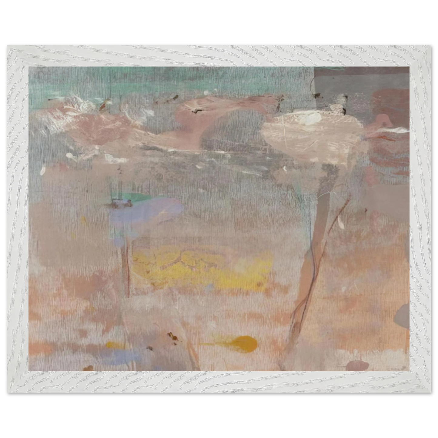 Helen Frankenthaler - Monotype I - 1981 Wall art - A2 (42 x 59.4  cm) - Premium Wooden Framed Poster With Fine Art Paper-canvas - Black frame