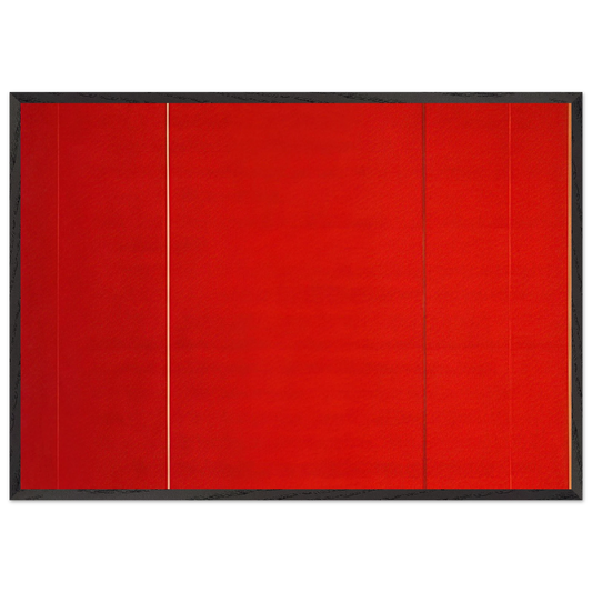 Vir Heroicus Sublimis - Barnett Newman 70x100 cm / 28x40 inches Framed Art Print – Black Wooden Frame