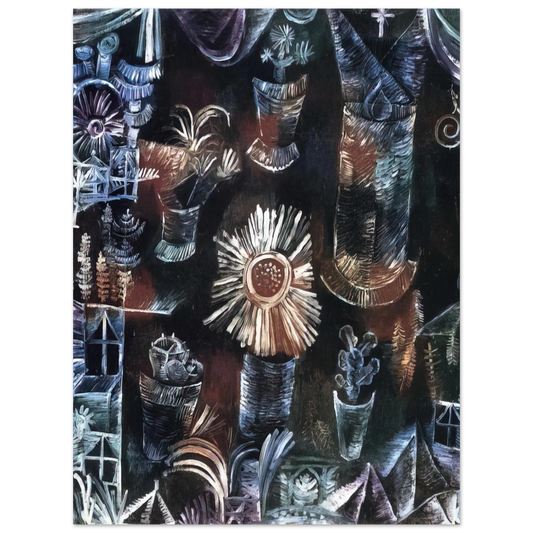 Paul Klee - STILL LIFE WITH THISTLE BLOOM 1919  75x100 cm / 30x40inches Fine Art Poster