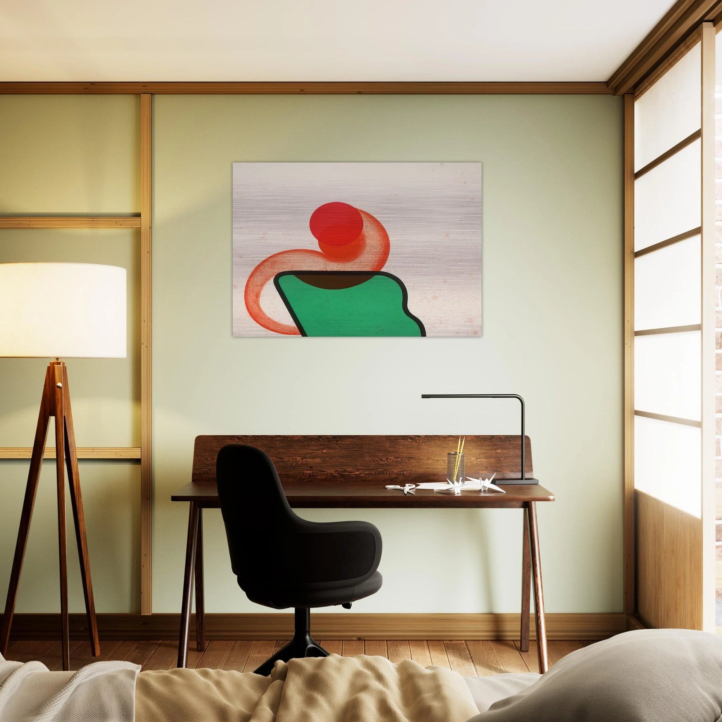 Bedroom - 1968 - Howard Hodgkin Brushed Aluminum Print - 70x100 cm / 28x40 inches | Howard Hodgkin Aluminum Print | Howard Hodgkin Prints
